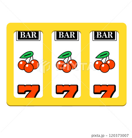 （フレームのみ）スロットマシンのイラスト　 120373007