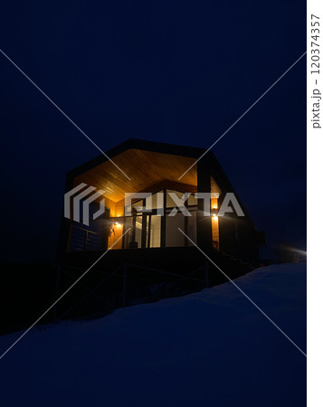 Rest cabin in the carpathian mountains Ukraine 120374357