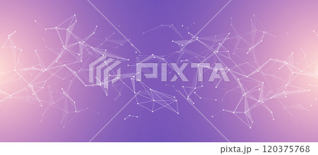 Digital network connect data lines and dots technology background template. Plexus effect. Polygonal concept connection background for your presentation Digital network connect data lines and dots technology background template. Plexus effect. Polygonal concept connection background for your presentation 120375768