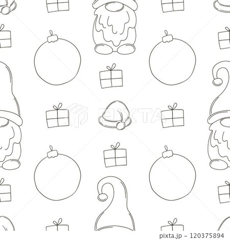 Christmas background. Coloring pattern in hand draw style Christmas background. Coloring pattern in hand draw style 120375894