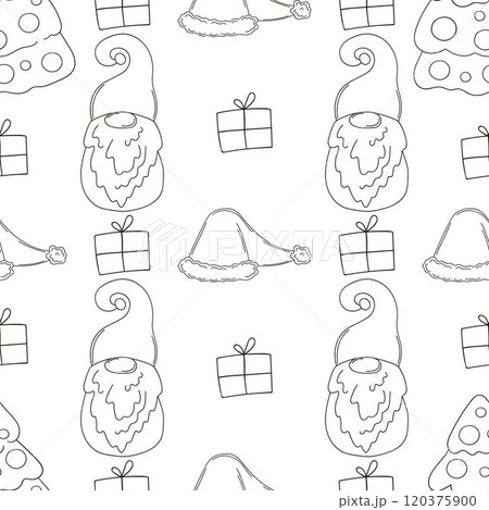 Christmas background. Coloring pattern in hand draw style Christmas background. Coloring pattern in hand draw style 120375900