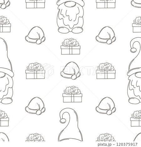 Christmas background. Coloring pattern in hand draw style Christmas background. Coloring pattern in hand draw style 120375917