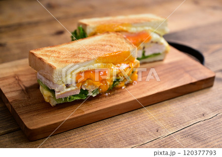 鶏ハムサンドイッチ 120377793