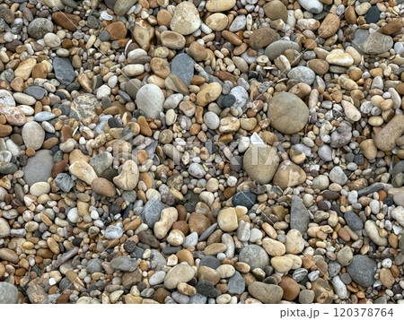 Background - Pebbles on a beach 120378764