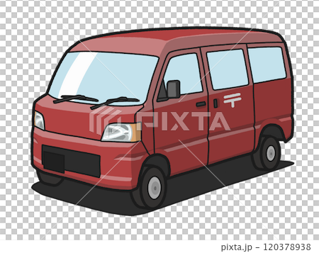 郵便局の集配車のイラスト 120378938