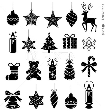 Christmas decorations icon 120379463