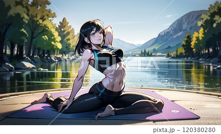 ヨガをする女性 120380280