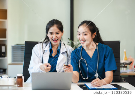 Successful medical team , Professional, confident, and supportive collaboration for healthcare wellness. 120380539