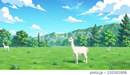 静かな草原の午後 静かな草原の午後 120381806