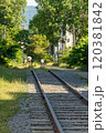 北海道小樽市の旧手宮線の線路 120381842