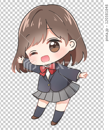 Female student raising her right hand Female student raising her right hand 120381848