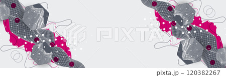 Abstract art background. Modern science or technology art elements. Surface illustration. Hand made vector. 120382267