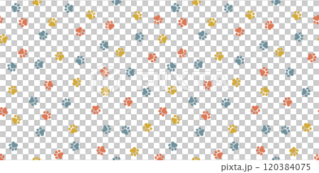 Cute animal footprints seamless pattern background material vector illustration 120384075