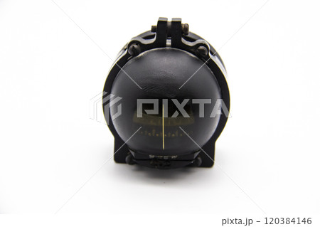 Aviation compass ki-13 isolated on white background. Antique old  compass KI-13. Bulls eye. 120384146