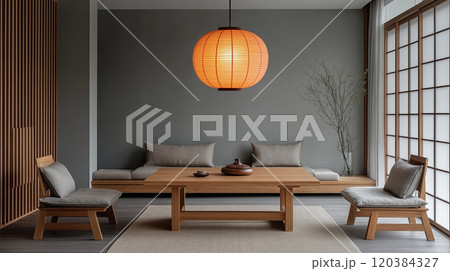 和モダンなリビング 120384327