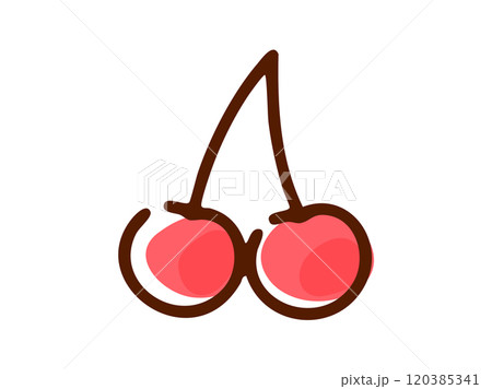 さくらんぼ_手描き 120385341