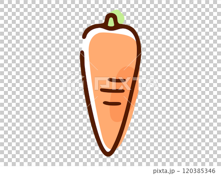 にんじん_手描き 120385346