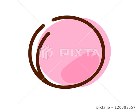 桃_手描き 120385357