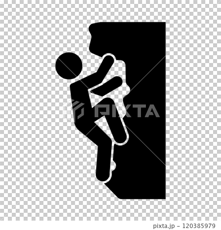 Rock Climbing Silhouette 120385979