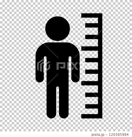 Height measurement silhouette 120385984