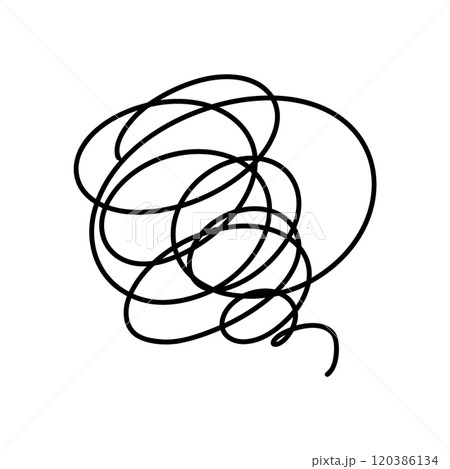 もやもや・悩む・くしゃくしゃ・ぐるぐるマーク もやもや・悩む・くしゃくしゃ・ぐるぐるマーク 120386134