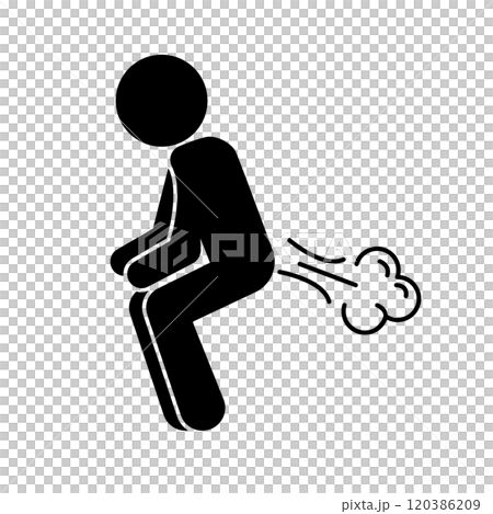 一個人放屁的剪影 一個人放屁的剪影 120386209