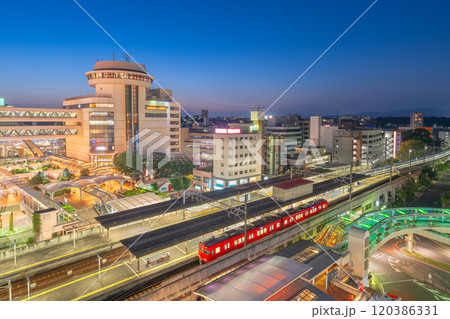Toyota-shi City, Aichi, Japan Twilight Cityscape Toyota-shi City, Aichi, Japan Twilight Cityscape 120386331