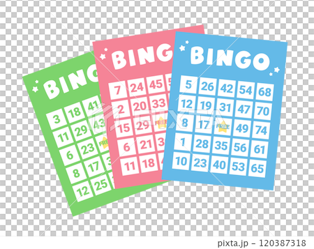 かわいいビンゴカードのイラスト_3枚 120387318