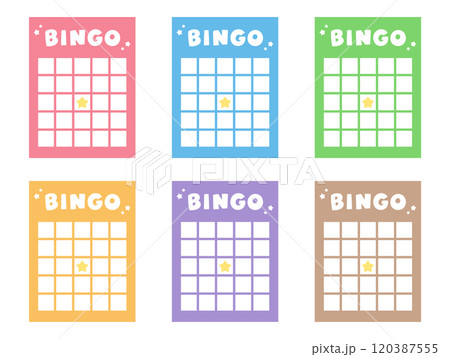 かわいいビンゴカードのイラスト素材_空白 120387555