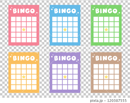かわいいビンゴカードのイラスト素材_空白 120387555