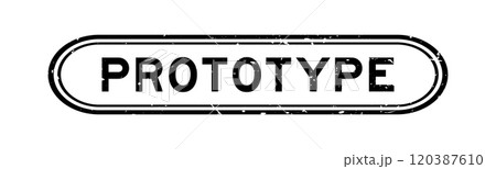 Grunge black prototype word rubber seal stamp on white background Grunge black prototype word rubber seal stamp on white background 120387610