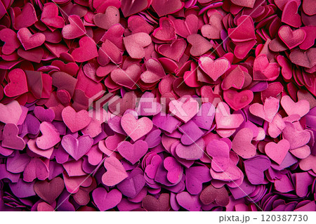 Beautiful greeting card with bright holiday composition for happy and joy celebrate valentines day 120387730