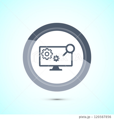 Information technology icon design illustration. Digital tech icon, Button design 120387856