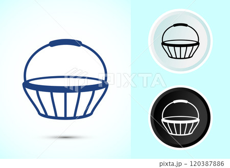 Basket icon design illustration, Shopping basket icon 120387886