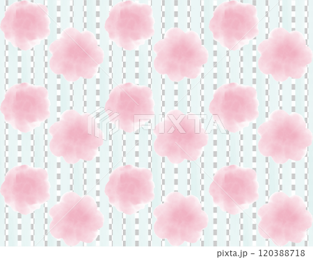 Watercolor floral and striped seamless pattern 120388718