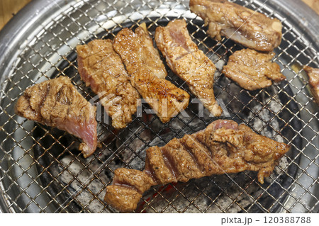 Korean bbq food. Marinated pork ribs 120388788