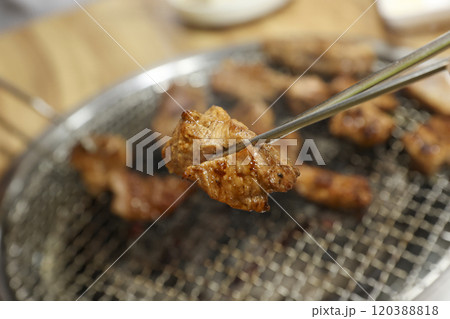 Korean bbq food. Marinated pork ribs Korean bbq food. Marinated pork ribs 120388818