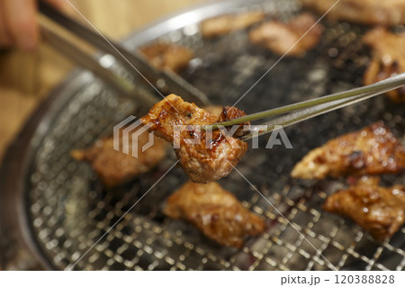 Korean bbq food. Marinated pork ribs 120388828