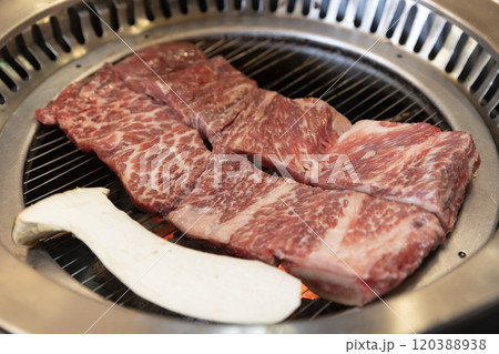 Korean bbq. Grilled beef ribs Korean bbq. Grilled beef ribs 120388938