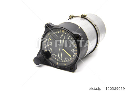 Combined flight instrument using on plane on the white background 120389039
