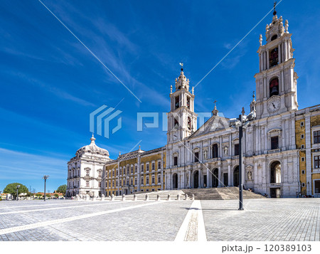 The Mafra National Palace is a monumental baroque and italianized palace-monastery in Mafra, Portugal. The Mafra National Palace is a monumental baroque and italianized palace-monastery in Mafra, Portugal. 120389103