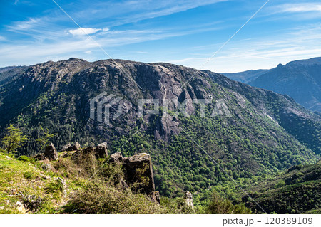 Landscape view of the Roucas Gavieira region in Peneda Geres National Park in Portugal Landscape view of the Roucas Gavieira region in Peneda Geres National Park in Portugal 120389109