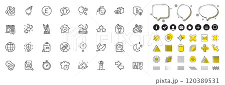 Set of Night mattress, Timer and Cooking timer line icons for web app. Design elements, Social media icons. Lamp, Lighthouse, Moon icons. Chemical formula, Microscope, Ice cream signs. Vector Set of Night mattress, Timer and Cooking timer line icons for web app. Design elements, Social media icons. Lamp, Lighthouse, Moon icons. Chemical formula, Microscope, Ice cream signs. Vector 120389531