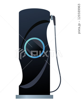 Car charger icon. Electromobile charging station, alternative fuel. Ev electric, clean energy of the future. Vector illustration in flat style, modern design 120389963