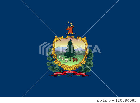 Vermont State Flag background illustration 120390685