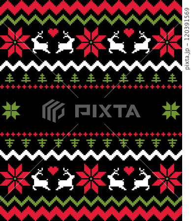 Ugly Christmas Sweater T-shirt Design, Cutting Machine file, Souvenir products Xmas design with copy space for text. Black background 120391569