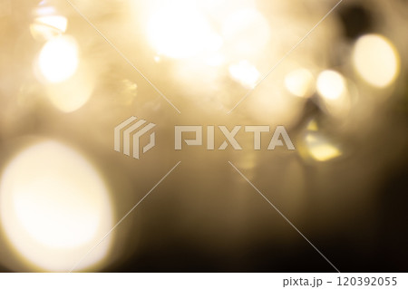 Golden brown Christmas bokeh background 120392055