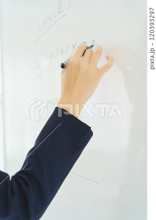 プロジェクトリーダーに抜擢されたキャリウーマン プロジェクトリーダーに抜擢されたキャリウーマン 120393297