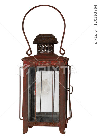 Retro vintage candle lantern 120393564