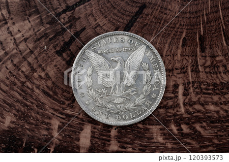 Old USA US silver dollar coin Old USA US silver dollar coin 120393573